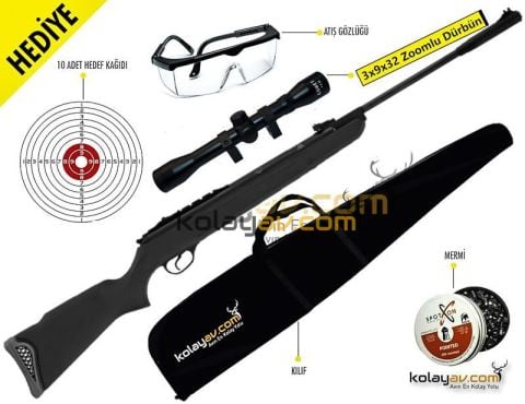 Hatsan Mod 125 Havalı Tüfek, 5.5mm (Full Set) 3-9x32