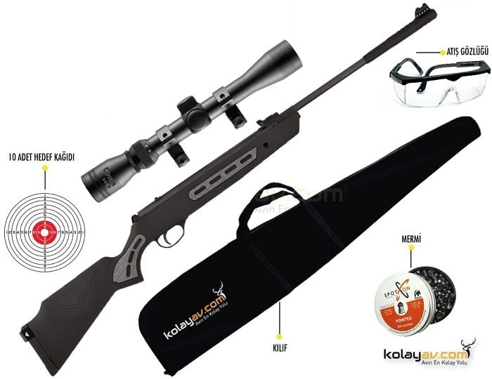 Hatsan Striker 1000S Havalı Tüfek, 5.5mm (Full Set) 3-9x32