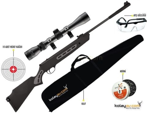 Hatsan Striker 1000S Havalı Tüfek, 5.5mm (Full Set) 3-9x32