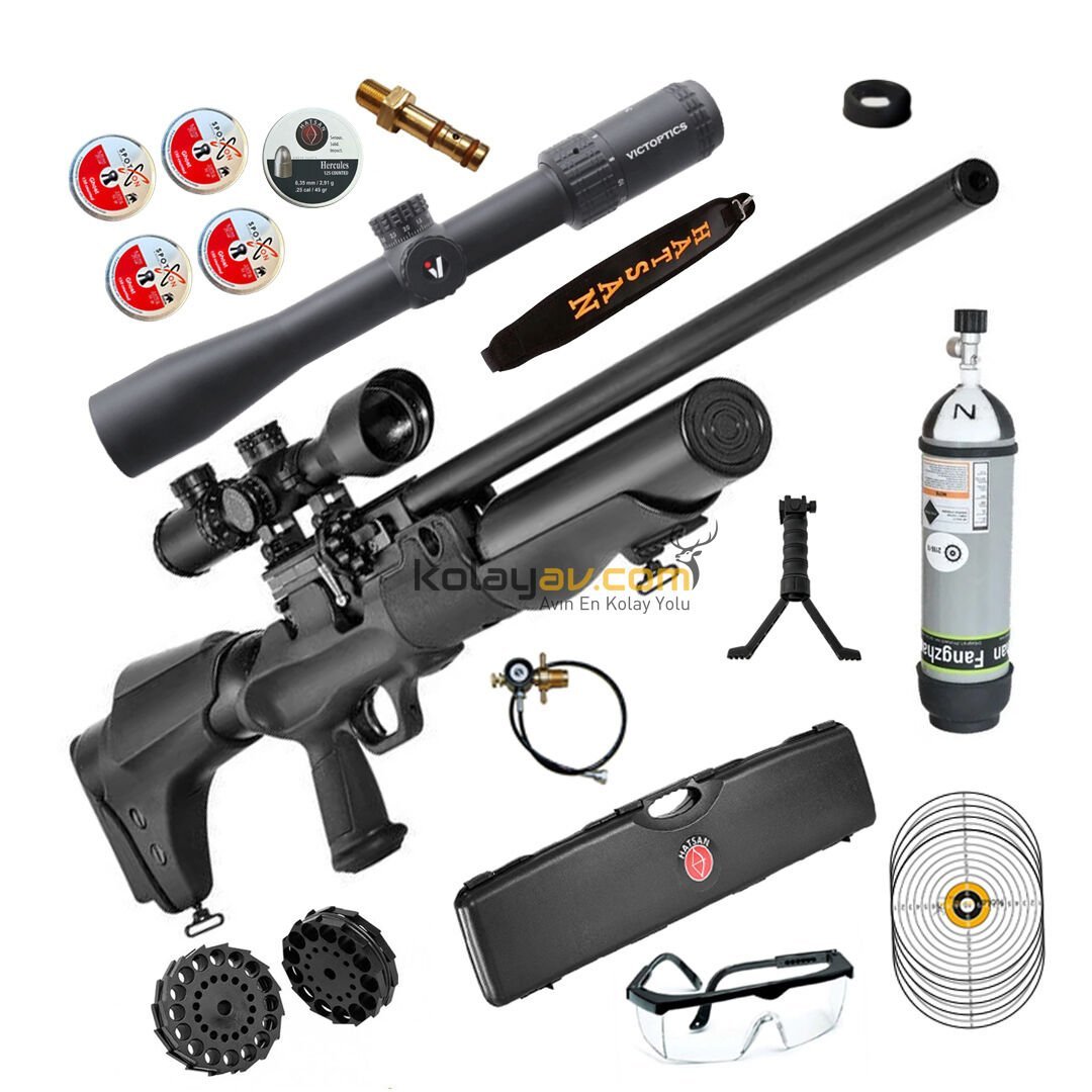 Hatsan Hercules 666 QE 6.35mm (Titanium Set) + Scuba + Dürbün PCP Havalı Tüfek