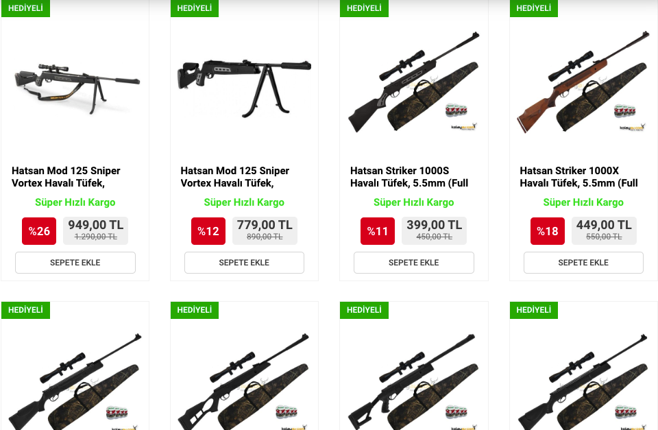 En İyi Hatsan Havalı Tüfek Modelleri