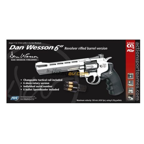 ASG Dan Wesson 6 İnç Gümüş Pellet Havalı Tabanca