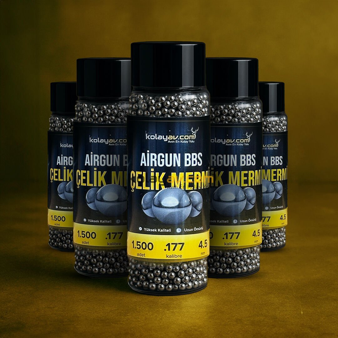 7500 Adet Kolay Av Havalı Tabanca Mermisi 4.5mm Çelik Bilye BBs