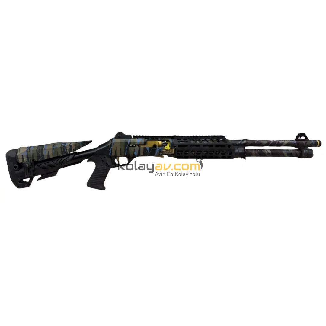 Aksa Crossfire S4 Extreme Pro Camo 1 Mavi Otomatik 12 Kalibre Av Tüfeği
