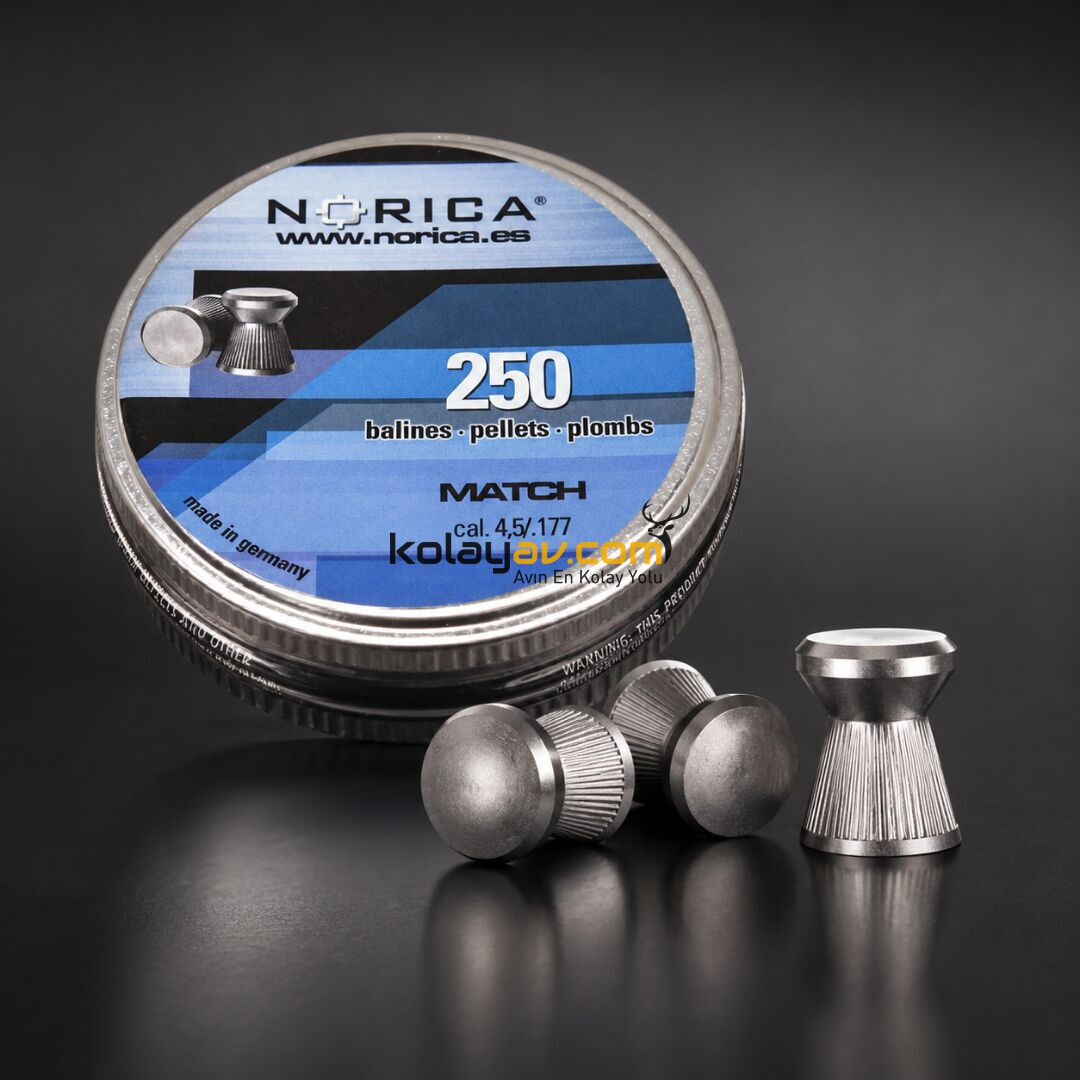 Norica Match 4.5 mm Havalı Tüfek Saçma Pellet (250 Adet)