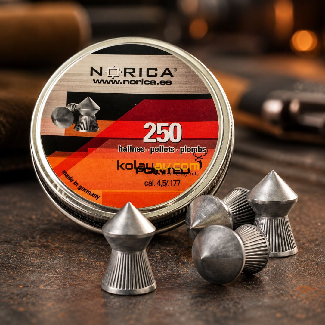 Norica Pointed 4.5 mm Havalı Tüfek Saçma Pellet (250 Adet)