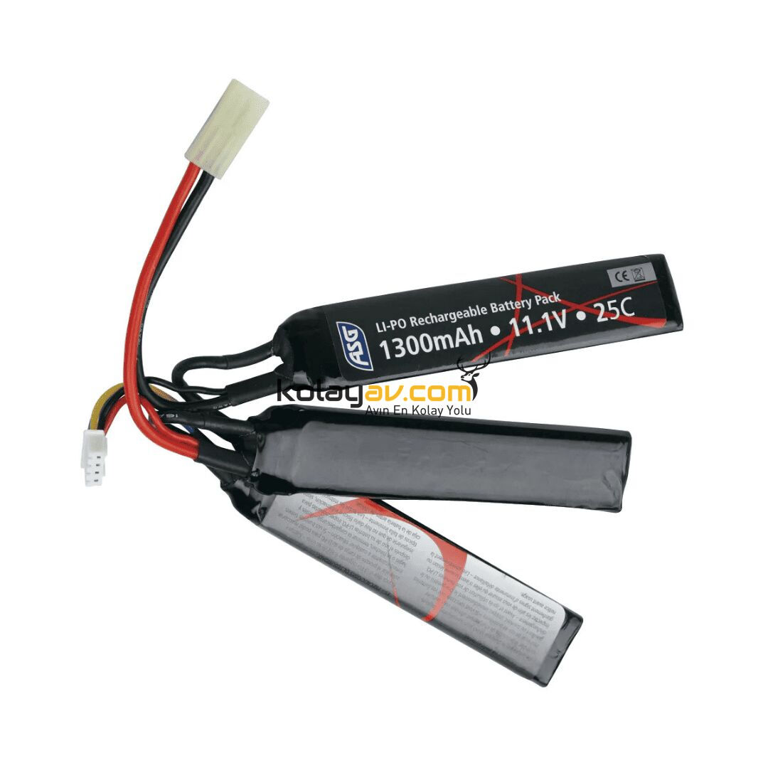 ASG 11.1V 1300mAh 14.43Wh Airsoft LiPo Pil (T-Plug)