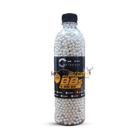 Gmax Airsoft Mermi BB 0.25gr 6mm 3000 Adet