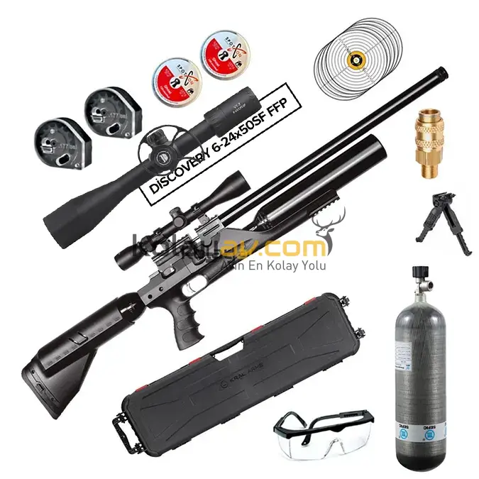 Kral Puncher Bigmax X Scuba+Dürbün PCP Havalı Tüfek (Carbon Full Set)