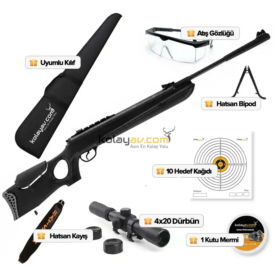 Hatsan 1250 Pro Vortex Limited Edition Havalı Tüfek 5.5mm (Full Set)