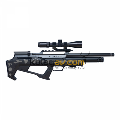 Huğlu Effecto Zeon LW Haki Kamuflaj Dürbün + Scuba PCP Havalı Tüfek 5.5mm (Full Set)