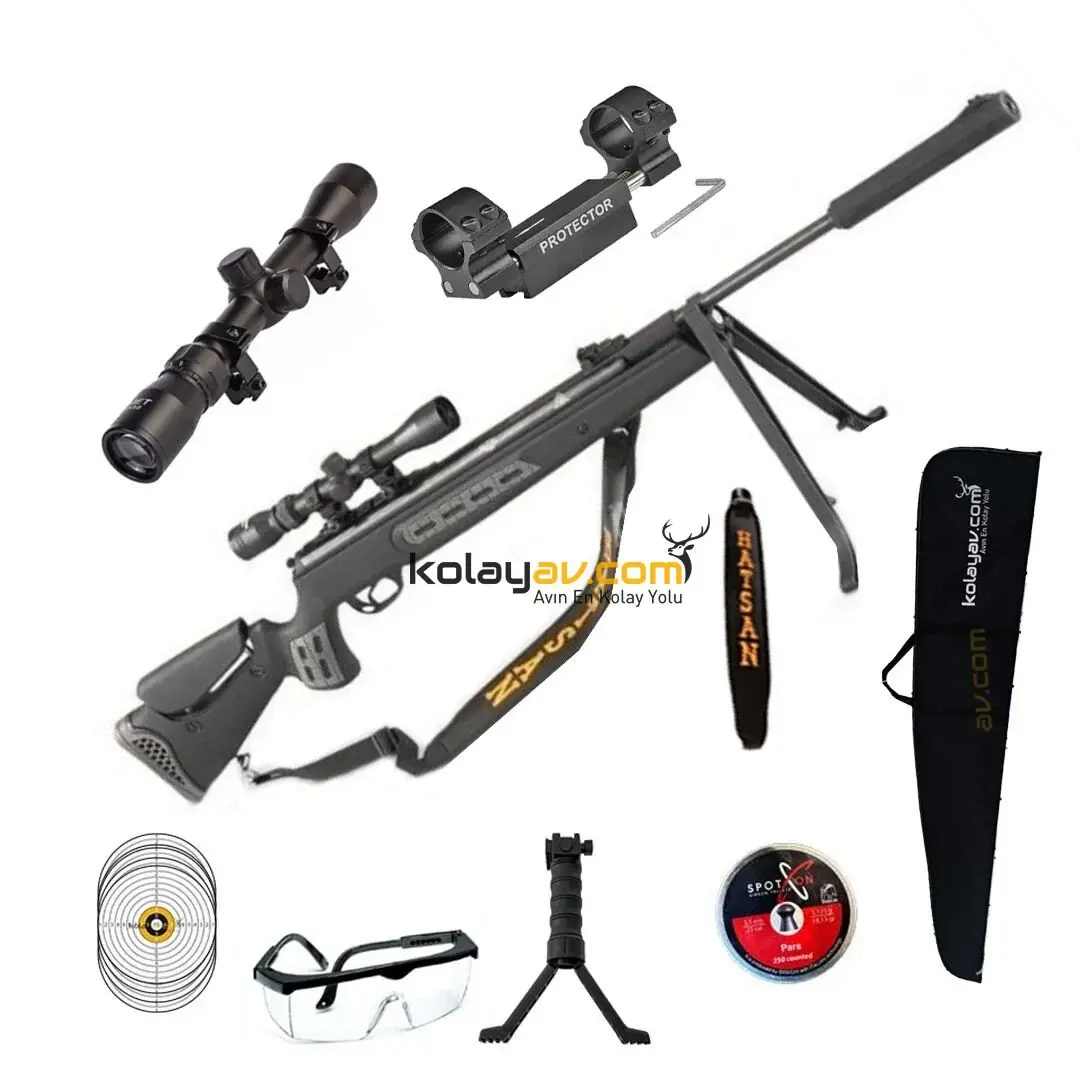 Hatsan Mod 125 Sniper Vortex Havalı Tüfek, 6.35mm (Full Set+Dürbün+Dampa)