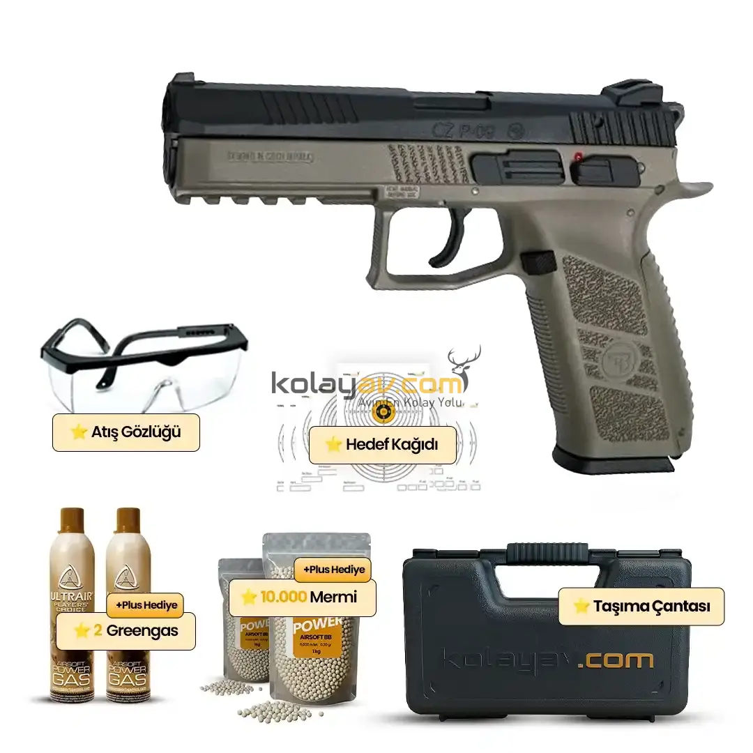 Asg CZ75 P09 Duty Blowback Airsoft Tabanca Flat Earth (Greengas)
