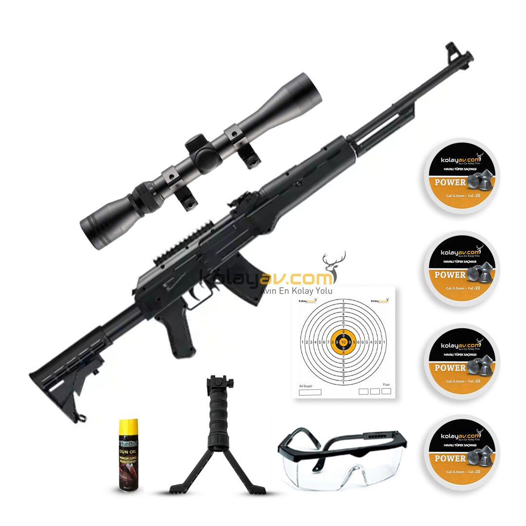 Ekol AKL 550 Siyah Havalı Tüfek 5.5 mm (Full Set)