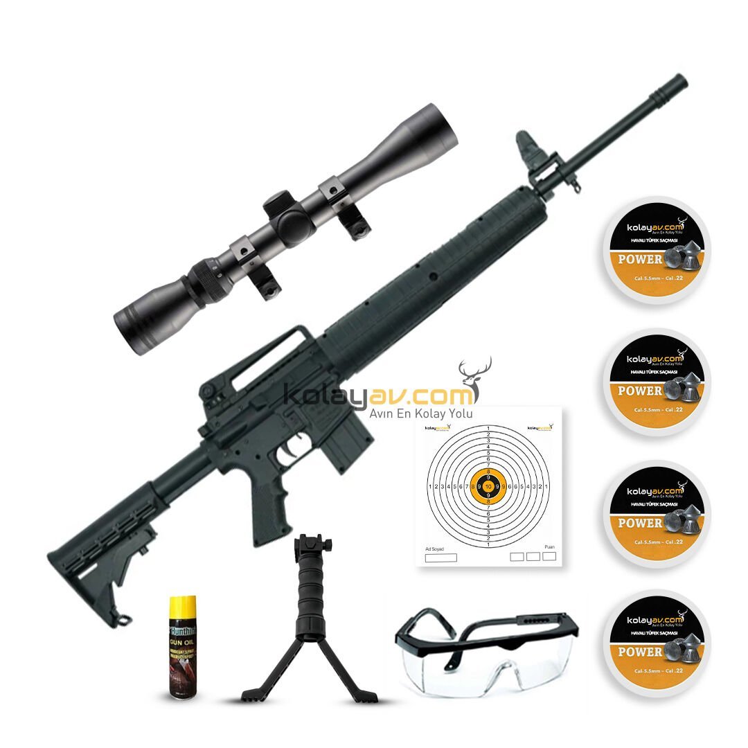 Ekol ML Siyah Havalı Tüfek 4.5mm (Full Set)
