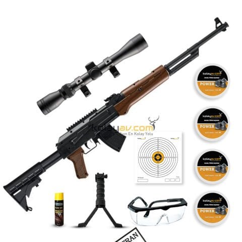 Ekol AKL 550 Siyah Kahve Havalı Tüfek (Full Set)