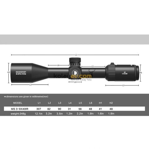 Discovery MS 3-9X40IR SFP 25.4mm Tüfek Dürbünü