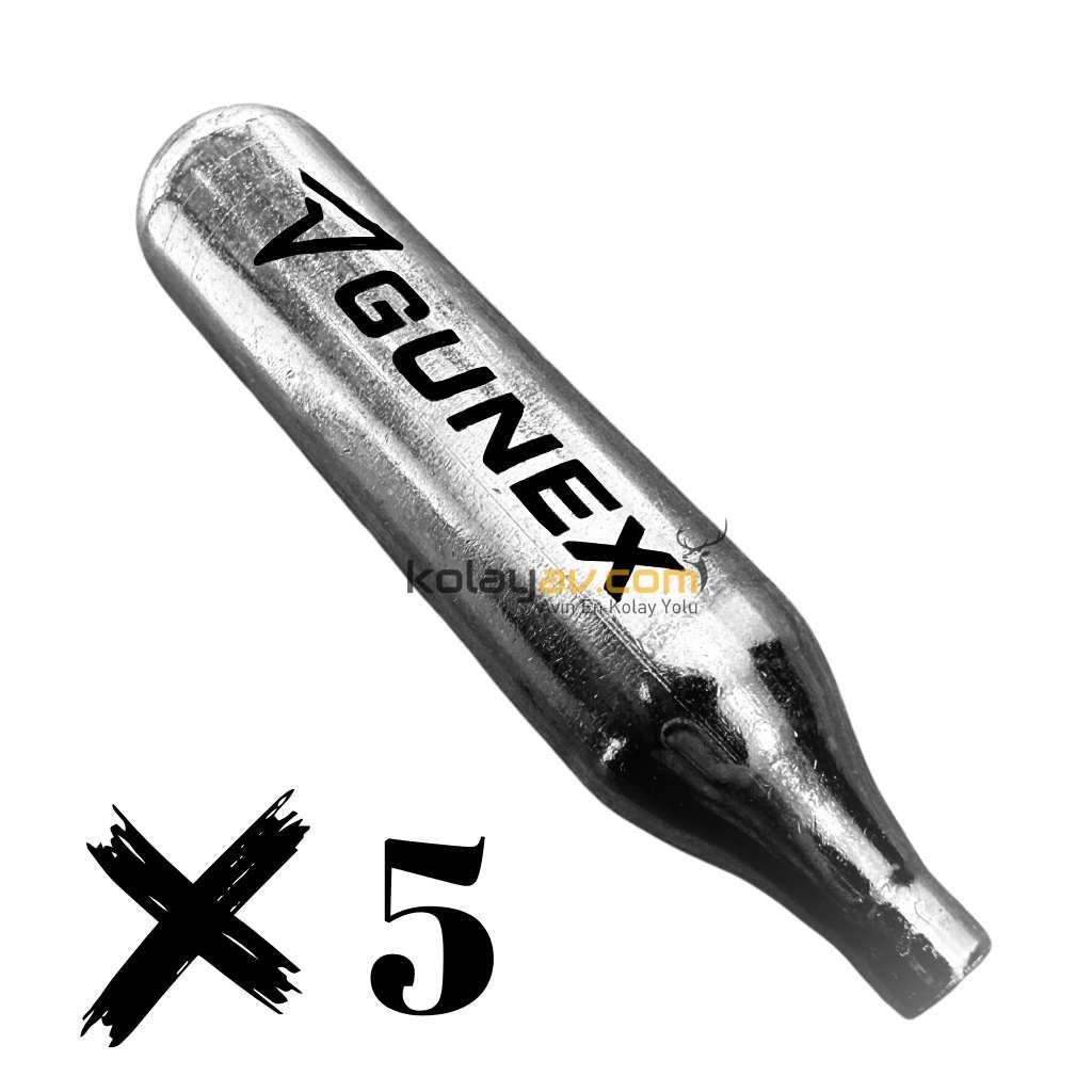 5 Adet Gunex 12 Gr CO2 Havalı Tabanca Tüpü