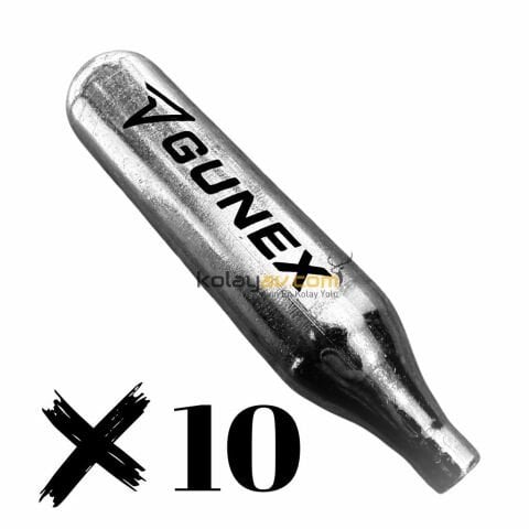 10 Adet Gunex 12 Gr CO2 Havalı Tabanca Tüpü