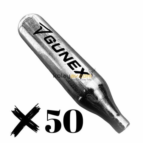 50 Adet Gunex 12 Gr CO2 Havalı Tabanca Tüpü