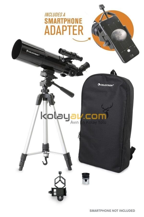 ​Celestron 22030 Travel Scope 80 Portable Teleskop ve Smartphone Adaptör