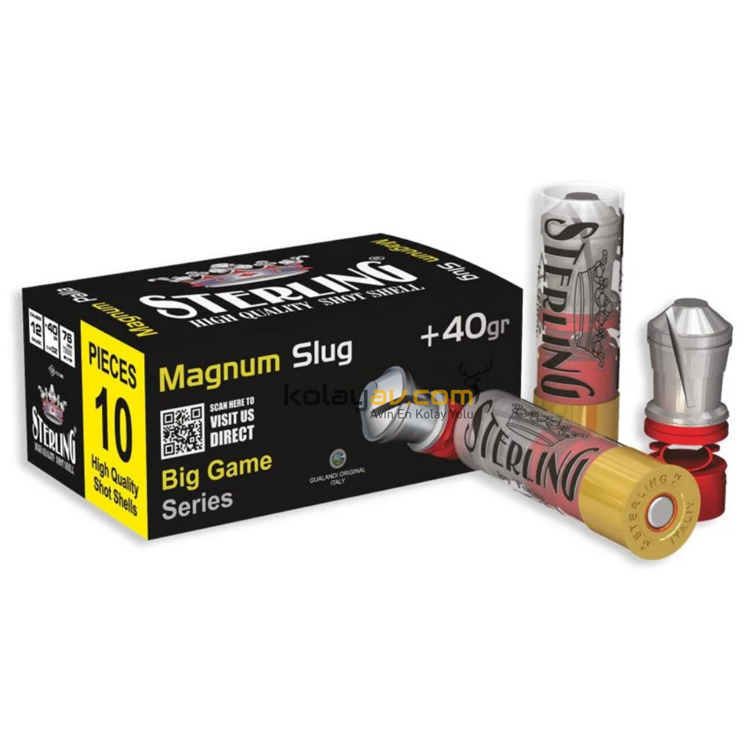 Sterling Magnum Slug 40 Gr Tek Kurşun 12 Cal Av Fişeği