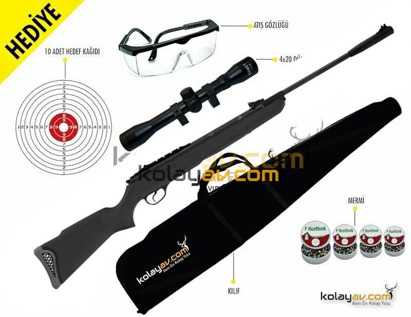 Hatsan Mod 125 Vortex Havalı Tüfek, 5.5mm (Full Set)