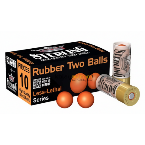 Sterling Rubber Kauçuk Two Balls 12 Cal Savunma Fişeği