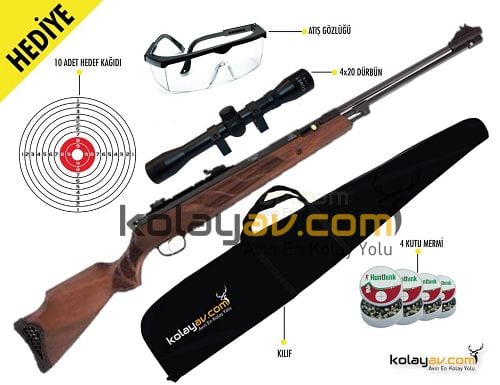 Hatsan Torpedo 155 Ağaç Havalı Tüfek, 6.35mm (Full Set)