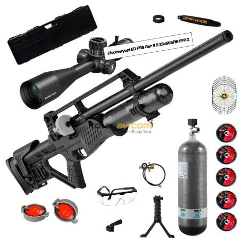Hatsan Blitz Full AUTO 5.5mm FFP Dürbün + Scuba PCP Havalı Tüfek (Pro Carbon Set)