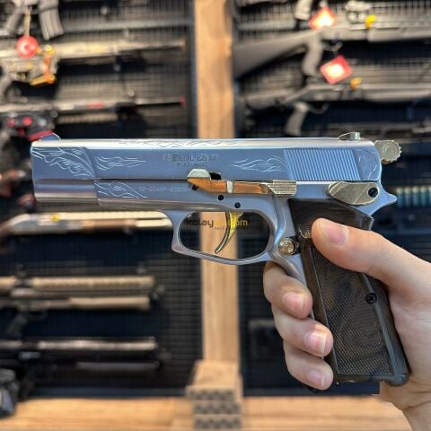 EKOL ES 66 Havalı Tabanca 4.5 mm - Beyaz Altın İşlemeli - 2025