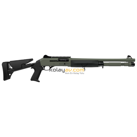 Aselkon S4 GT Nato Yeşil Hybrid Teleskopik Otomatik 12 Kalibre Av Tüfeği