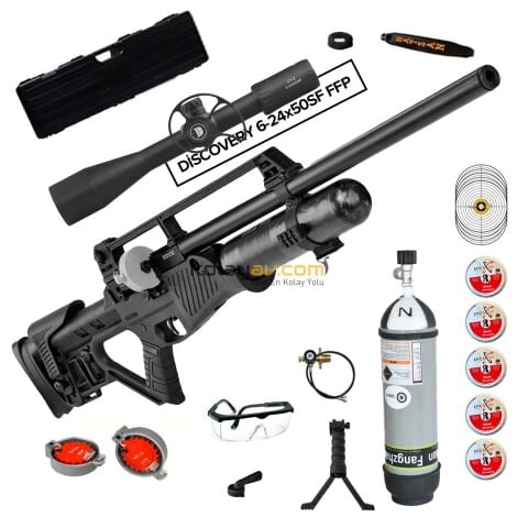 Hatsan Blitz Full AUTO 6.35 mm FFP Dürbün + Scuba PCP Havalı Tüfek (Elite Full Set)