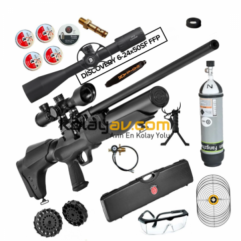 Hatsan Hercules 666 QE 6.35mm FFP Dürbün + Scuba PCP Havalı Tüfek (Elite Full Set)