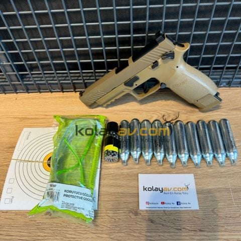Sig Sauer P320 M17 Desert Blowback Havalı Tabanca (Pellet)