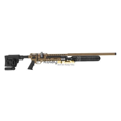 Hatsan Factor Sniper L Long FDE SFP Dürbün + Kompresör PCP Havalı Tüfek, 6.35mm (Limitsiz Full Set)