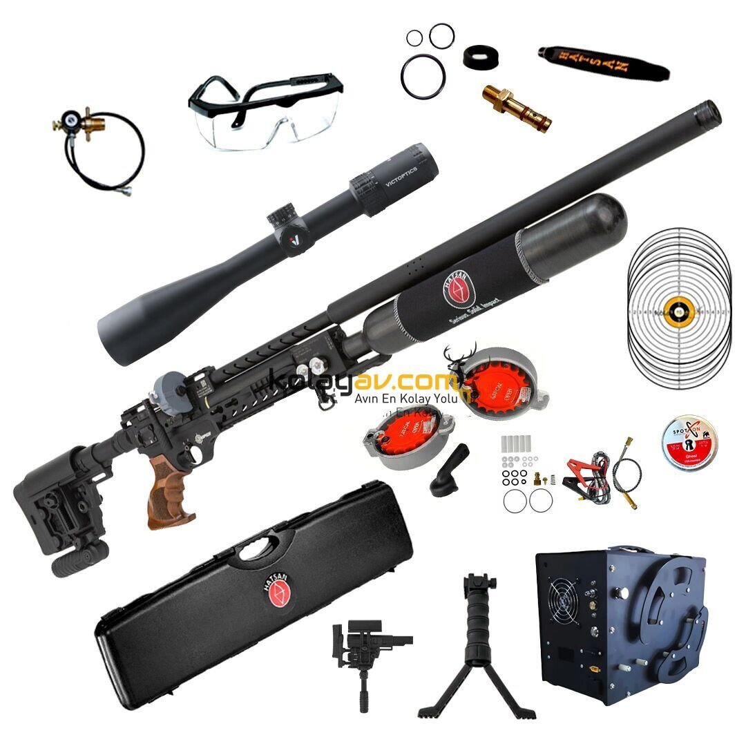 Hatsan Factor Sniper Long Dürbün+Kompresör PCP Havalı Tüfek, 6.35mm (Limitsiz Full Set)