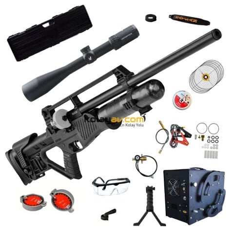 Hatsan Blitz Full AUTO 6.35mm SFP Dürbün + Kompresör PCP Havalı Tüfek (Limitsiz Full Set)