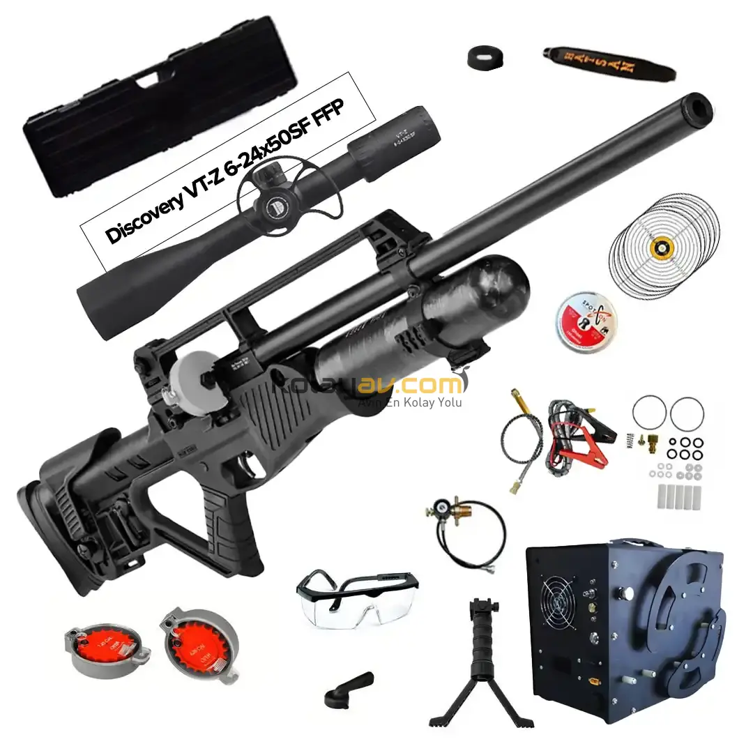 Hatsan Blitz Full AUTO 6.35mm SFP Dürbün + Kompresör PCP Havalı Tüfek (Limitsiz Full Set)