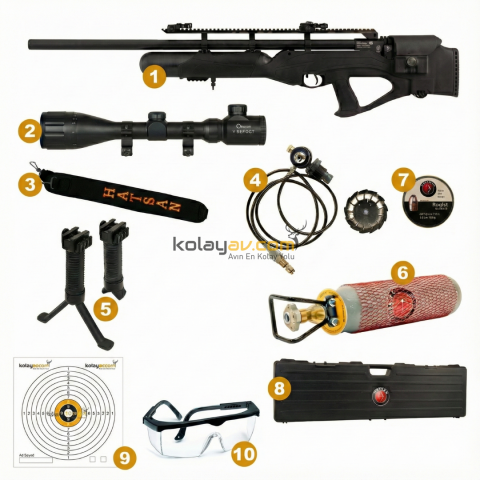 Hatsan Hercules Bully 777 QE PCP Havalı Tüfek 6.35mm (Full Set)