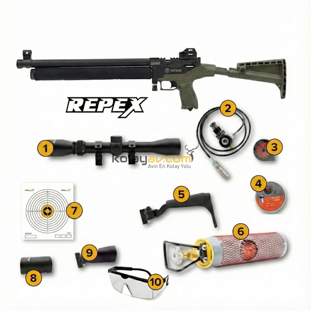 Hatsan REPEX OD Yarı Otomatik PCP Havalı Tüfek 5.5mm (Full Set)
