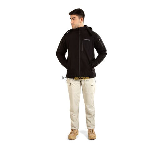 Hunthink Softshell Polar Taktik Mont Siyah - 3X Large