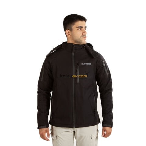 Hunthink Softshell Polar Taktik Mont Siyah - 3X Large