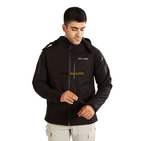 Hunthink Softshell Polar Taktik Mont Siyah - 2X Large