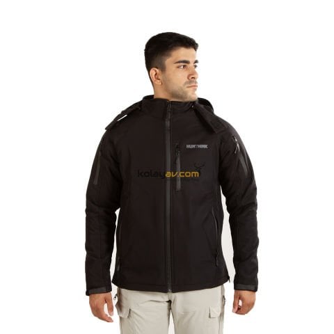 Hunthink Softshell Polar Taktik Mont Siyah - X Large