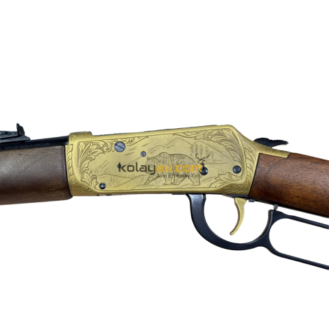 Haniç Bear Engraved Gold Lever Action(Levyeli) 36 Kalibre Av Tüfeği