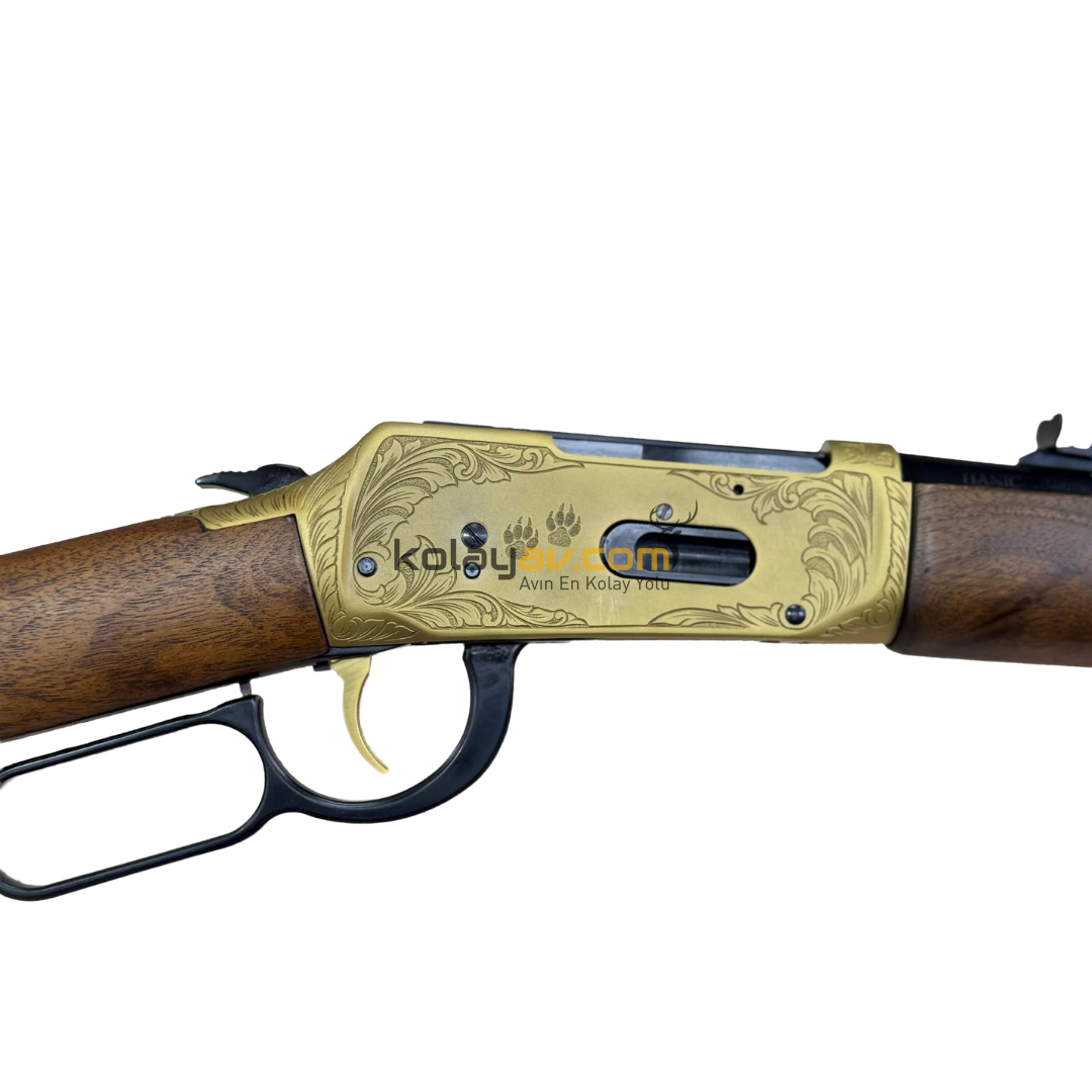 Haniç Bear Engraved Gold Lever Action(Levyeli) 36 Kalibre Av Tüfeği