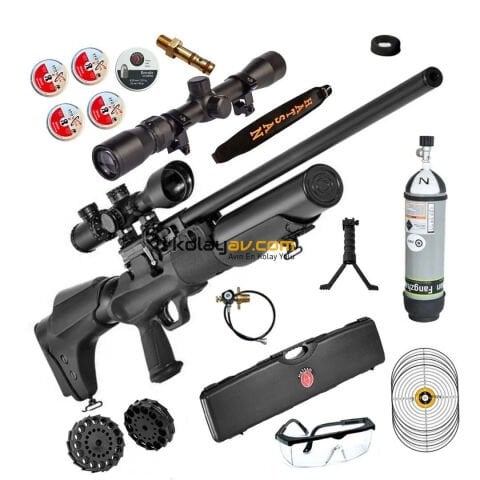Hatsan Hercules 666 QE 6.35mm (Titanium Set) + Scuba + Dürbün PCP Havalı Tüfek