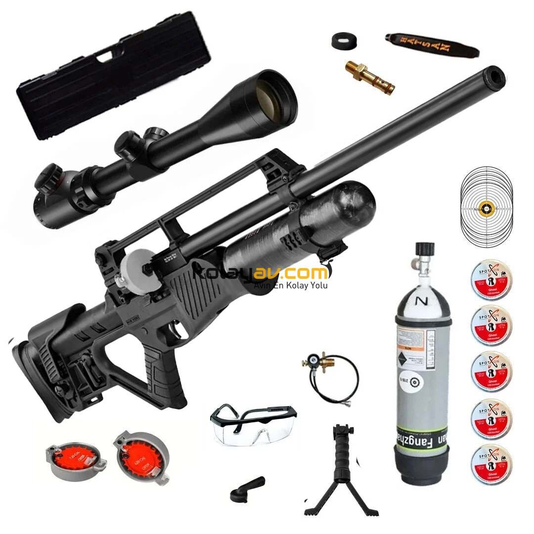 Hatsan Blitz Full AUTO PCP Havalı Tüfek, 6.35mm Scuba+Dürbün (Gold Full Set)