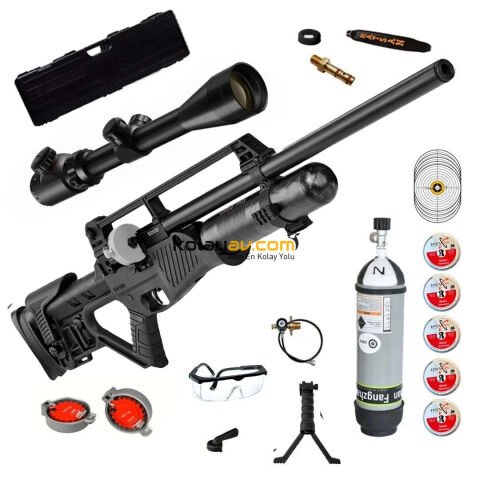 Hatsan Blitz Full AUTO PCP Havalı Tüfek, 6.35mm Scuba+Dürbün (Gold Full Set)